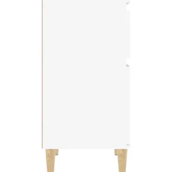 vidaXL Mesas-Mesita de noche blanca 40x35x70 cm