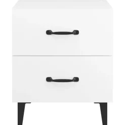 vidaXL Mesita de noche blanca 40x35x47,5 cm Blanco Clearance