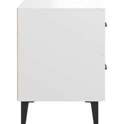 vidaXL Mesita de noche blanca 40x35x47,5 cm Blanco Clearance
