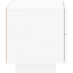 vidaXL Mesas-Mesita de noche con luces LED blanca 70x36x40,5 cm