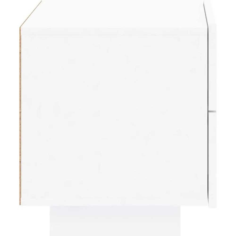 vidaXL Mesas-Mesita de noche con luces LED blanca 70x36x40,5 cm