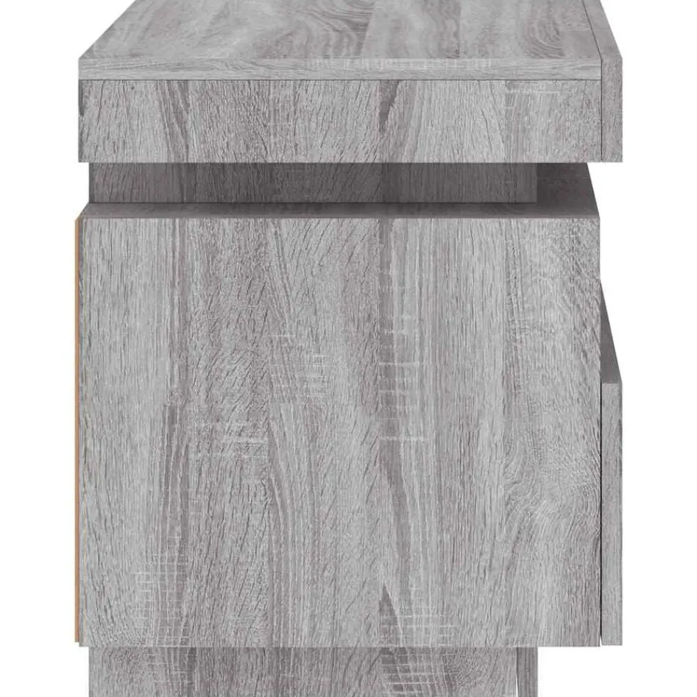 vidaXL Mesas-Mesita de noche con luces LED 40x39x48,5 cm