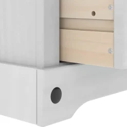 vidaXL Mesita de Noche Corona 53 x 39 x 66 cm Madera de pino macizo Clearance