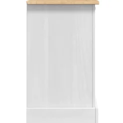 vidaXL Mesita de Noche Corona 53 x 39 x 66 cm Madera de pino macizo Clearance