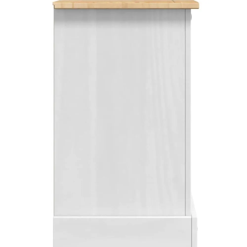 vidaXL Mesita de Noche Corona 53 x 39 x 66 cm Madera de pino macizo Clearance