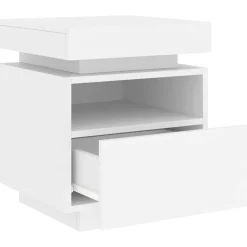 vidaXL Mesas-Mesita de noche con luces LED 40x39x48,5 cm
