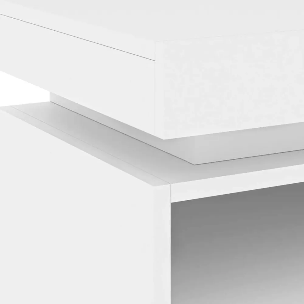 vidaXL Mesas-Mesita de noche con luces LED 40x39x48,5 cm