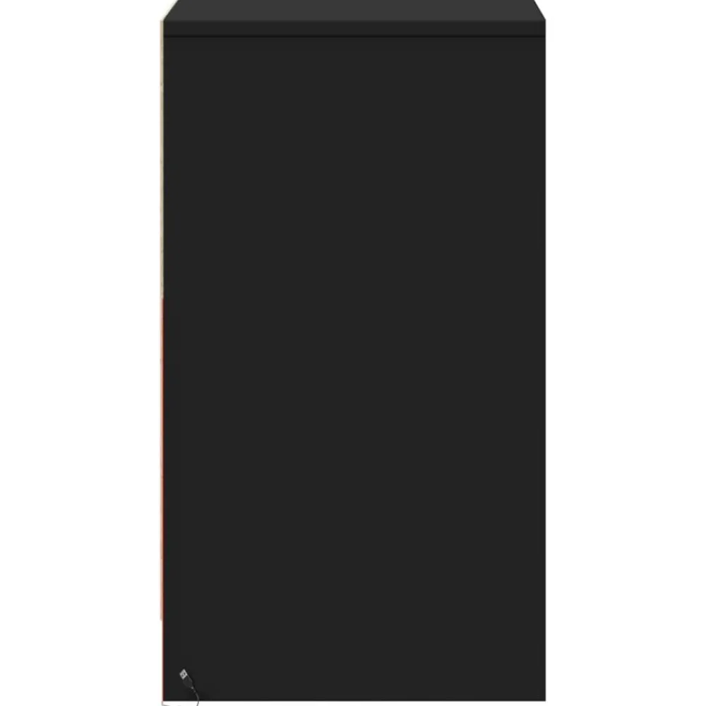 vidaXL Mesita de noche con luces LED madera de ingeniería negra Negro Online