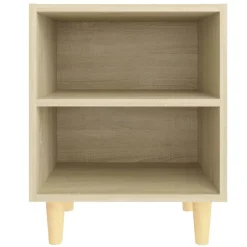 vidaXL Mesas-Mesita de noche con patas madera maciza 40x30x50cm