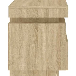 vidaXL Mesita de noche con luces LED 40x39x48,5 cm Roble Sonoma
