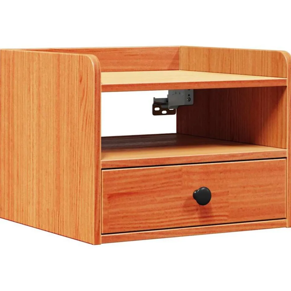 vidaXL Mesita de Noche con cajón Marrón cera 38 x 36 x 29,5 cm Marrón cera Sale