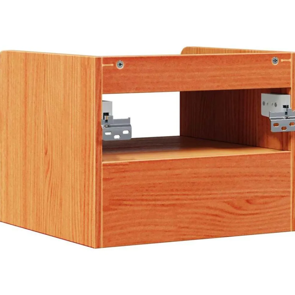 vidaXL Mesita de Noche con cajón Marrón cera 38 x 36 x 29,5 cm Marrón cera Sale