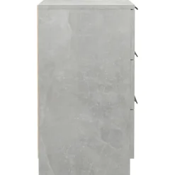 vidaXL Mesita de noche color gris hormigón 40x36x65 cm Gris hormig&oacute;n Discount
