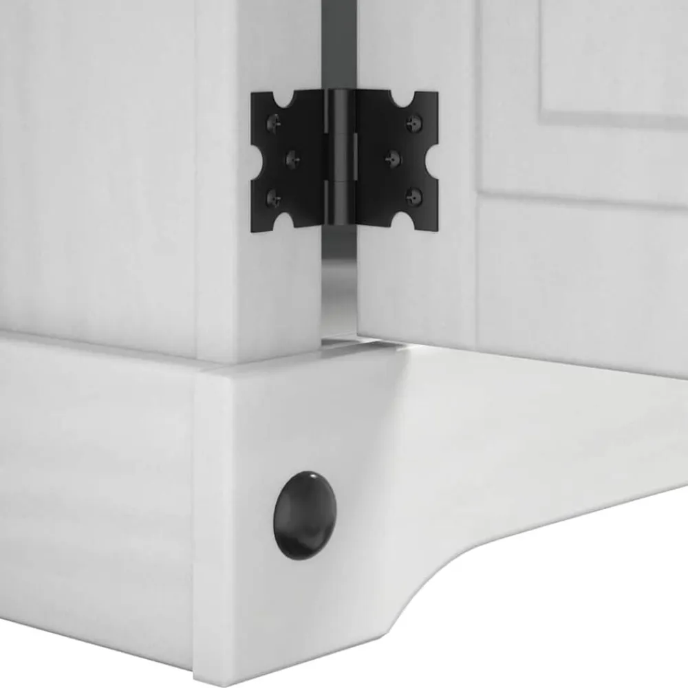 vidaXL Mesita de Noche Corona 35 x 32,5 x 58 cm Madera de pino macizo Online