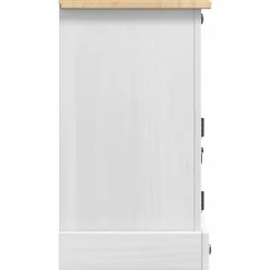 vidaXL Mesita de Noche Corona 35 x 32,5 x 58 cm Madera de pino macizo Online