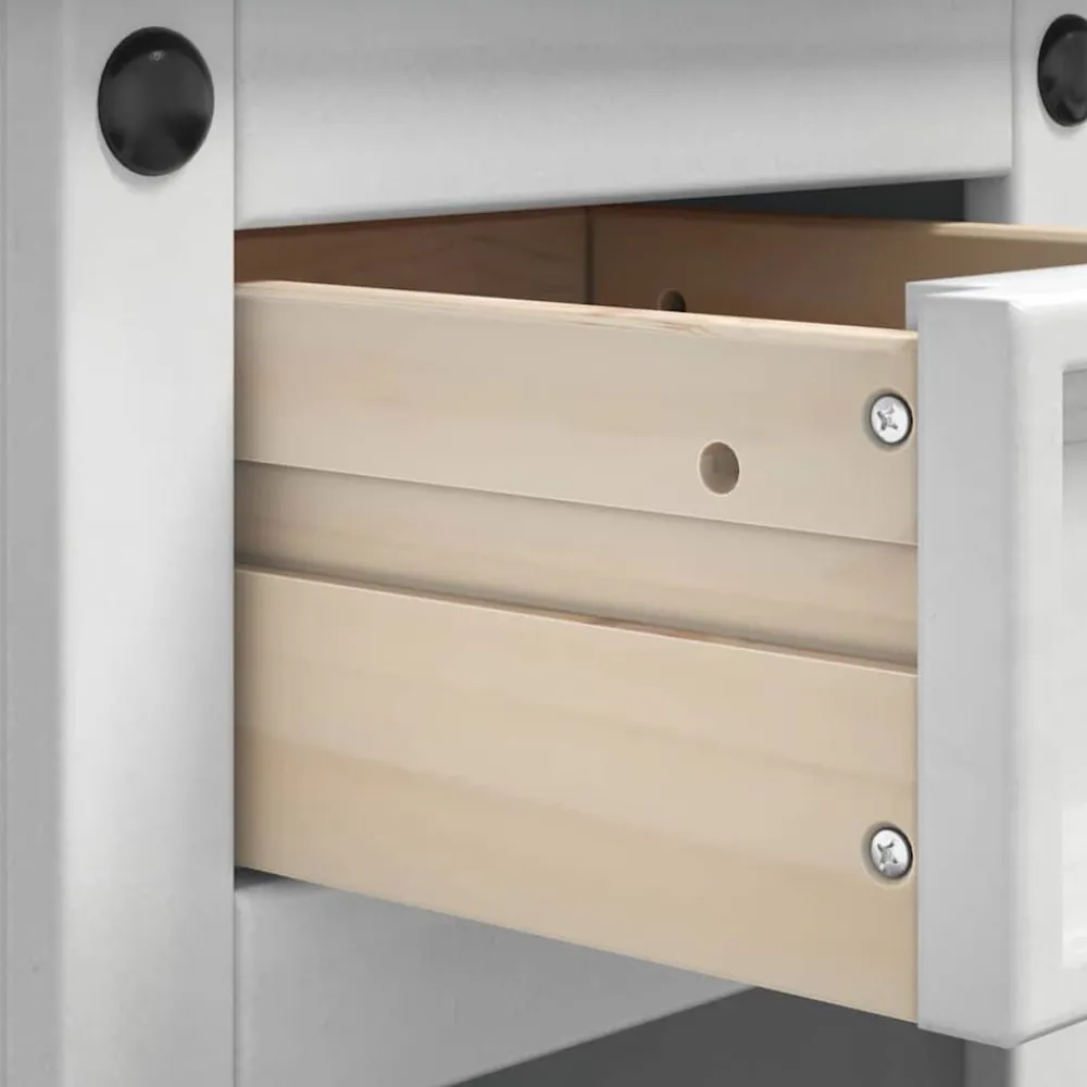 vidaXL Mesita de Noche Corona 35 x 32,5 x 58 cm Madera de pino macizo Online