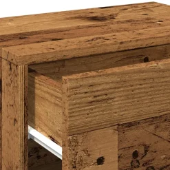 vidaXL Mesas-Mesita de noche de pared madera envejecida