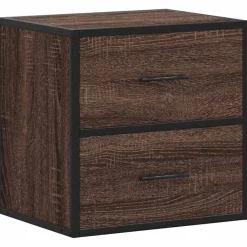 vidaXL Mesas-Mesita de noche de pared color roble marrón 40x31x39,5 cm