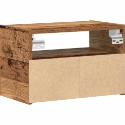 vidaXL Mesita de noche de pared madera vieja 45x26x28,5 cm Madera antigua Best