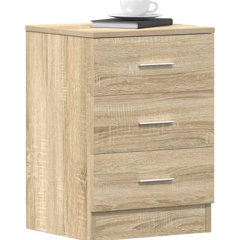 vidaXL Mesita de noche de aglomerado color 38x35x56 cm Roble Sonoma Outlet