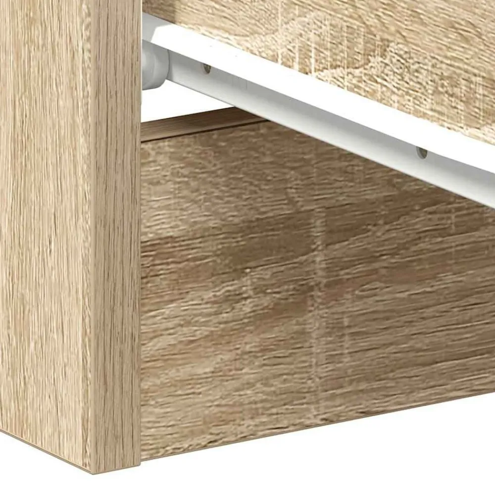 vidaXL Mesita de noche de aglomerado color 38x35x56 cm Roble Sonoma Outlet