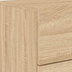 vidaXL Mesas-Mesita de noche de pared con luces LED