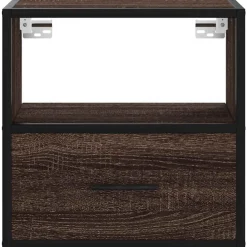 vidaXL Mesas-Mesita de noche de pared color roble marrón 40x31x39,5 cm