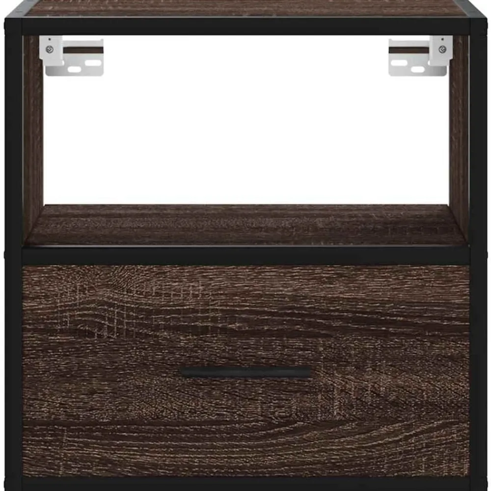 vidaXL Mesas-Mesita de noche de pared color roble marrón 40x31x39,5 cm