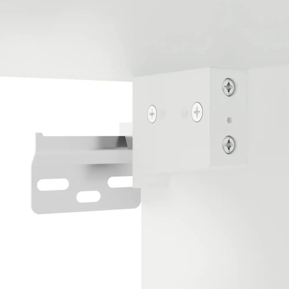 vidaXL Muebles Tv-Mesita de noche de pared con luces LED