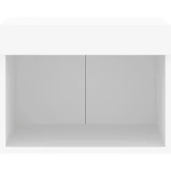 vidaXL Muebles Tv-Mesita de noche de pared con luces LED