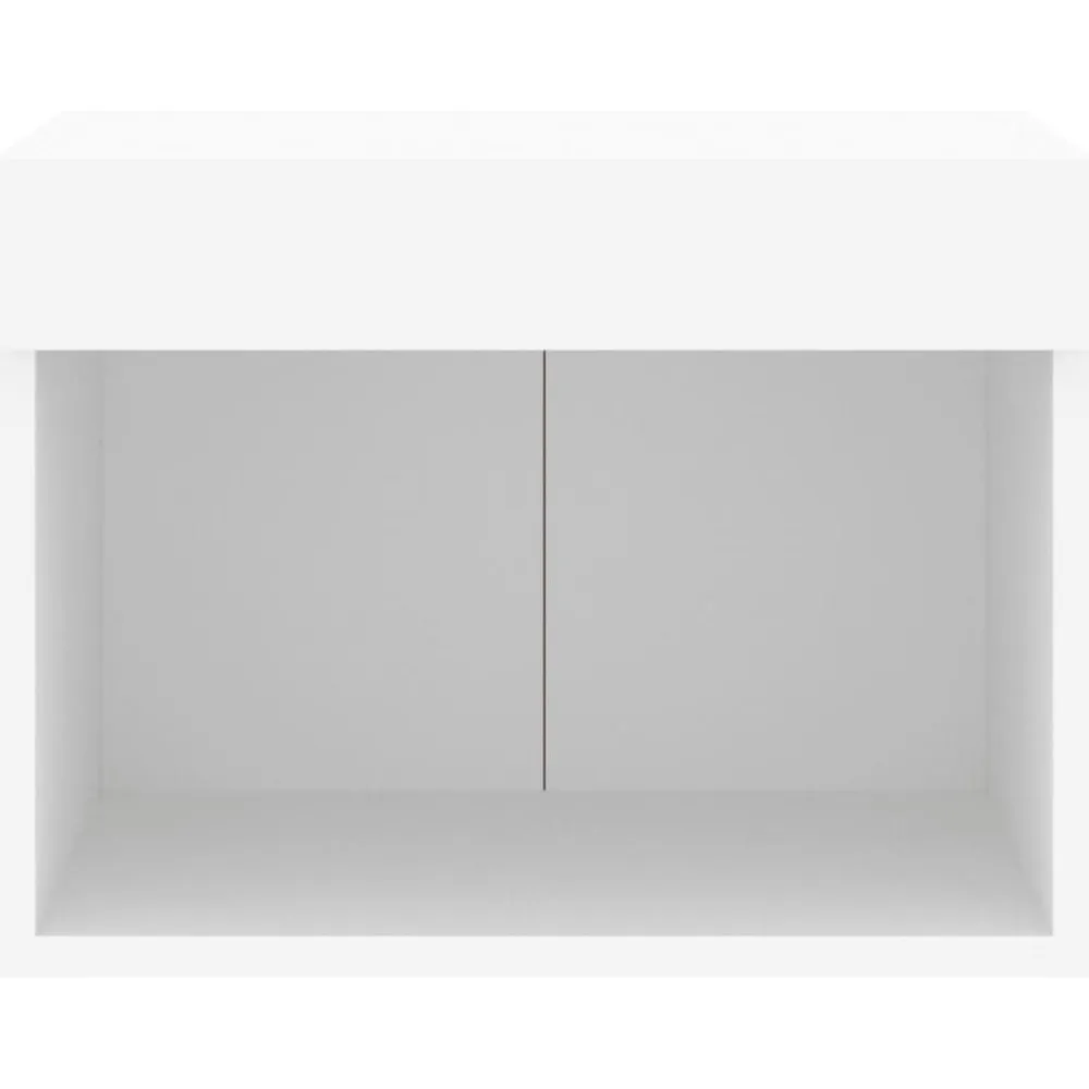 vidaXL Muebles Tv-Mesita de noche de pared con luces LED