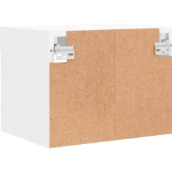 vidaXL Muebles Tv-Mesita de noche de pared con luces LED