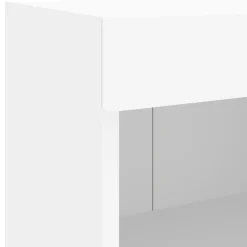 vidaXL Muebles Tv-Mesita de noche de pared con luces LED