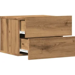 vidaXL Mesita de noche de pared color 40x32x30 cm Roble artisan Clearance
