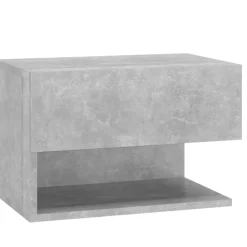 vidaXL Mesita de noche de pared color gris hormigón Gris hormig&oacute;n Best