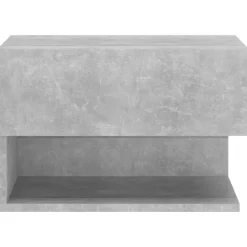 vidaXL Mesita de noche de pared color gris hormigón Gris hormigón Best