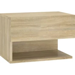 vidaXL Mesita de noche de pared Roble Sonoma Discount