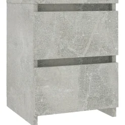 vidaXL Mesita de noche de aglomerado gris hormigón 30x30x40 cm Gris hormig&oacute;n Discount