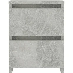 vidaXL Mesita de noche de aglomerado gris hormigón 30x30x40 cm Gris hormig&oacute;n Discount