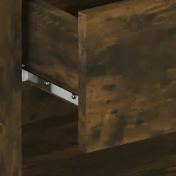 vidaXL Mesita de noche de pared Roble ahumado Clearance