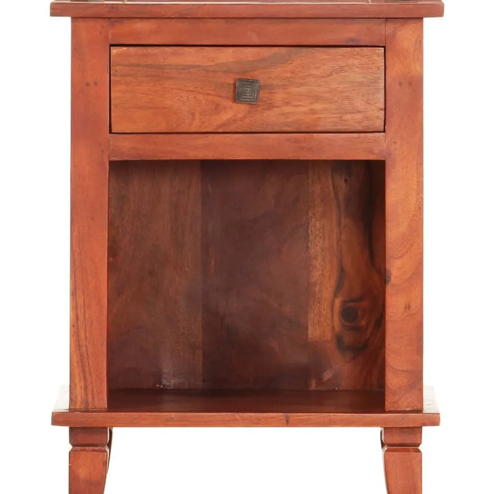 vidaXL Mesas-Mesita de noche de madera maciza de acacia 40x30x50 cm