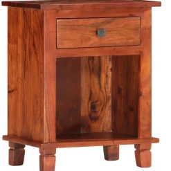 vidaXL Mesas-Mesita de noche de madera maciza de acacia 40x30x50 cm