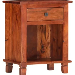 vidaXL Mesas-Mesita de noche de madera maciza de acacia 40x30x50 cm