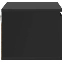 vidaXL Mesita de noche de pared con luces LED Negro Online