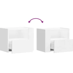 vidaXL Mesas-Mesita de noche de pared 45x30x35 cm