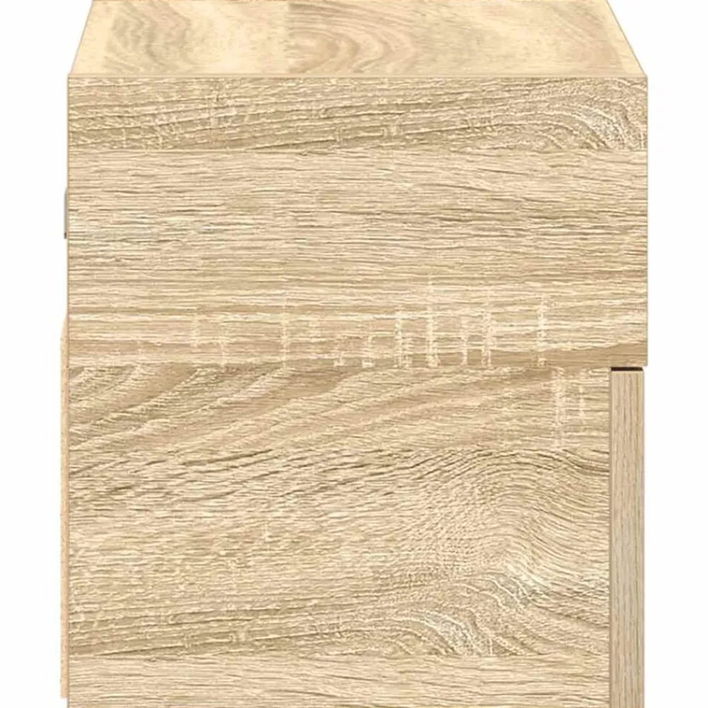 vidaXL Mesita de noche de pared color roble ahumado 45x26x28,5 cm Roble Sonoma Hot