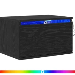 vidaXL Mesas-Mesita de noche de pared con cajón 50 x 36 x 30 cm