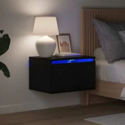 vidaXL Mesas-Mesita de noche de pared con cajón 50 x 36 x 30 cm