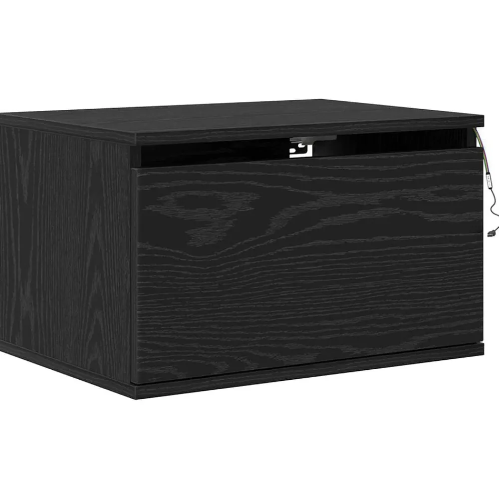 vidaXL Mesas-Mesita de noche de pared con cajón 50 x 36 x 30 cm