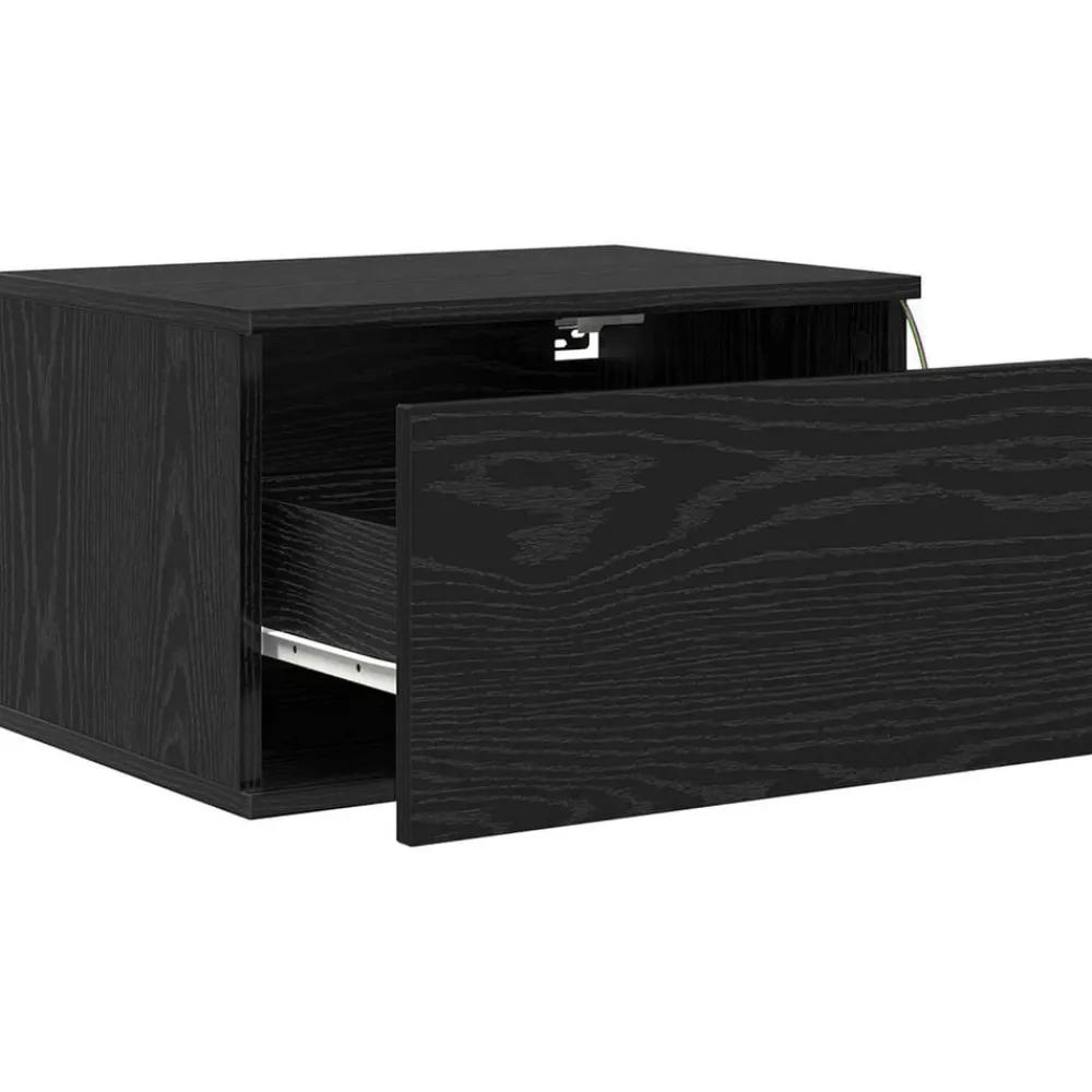 vidaXL Mesas-Mesita de noche de pared con cajón 50 x 36 x 30 cm